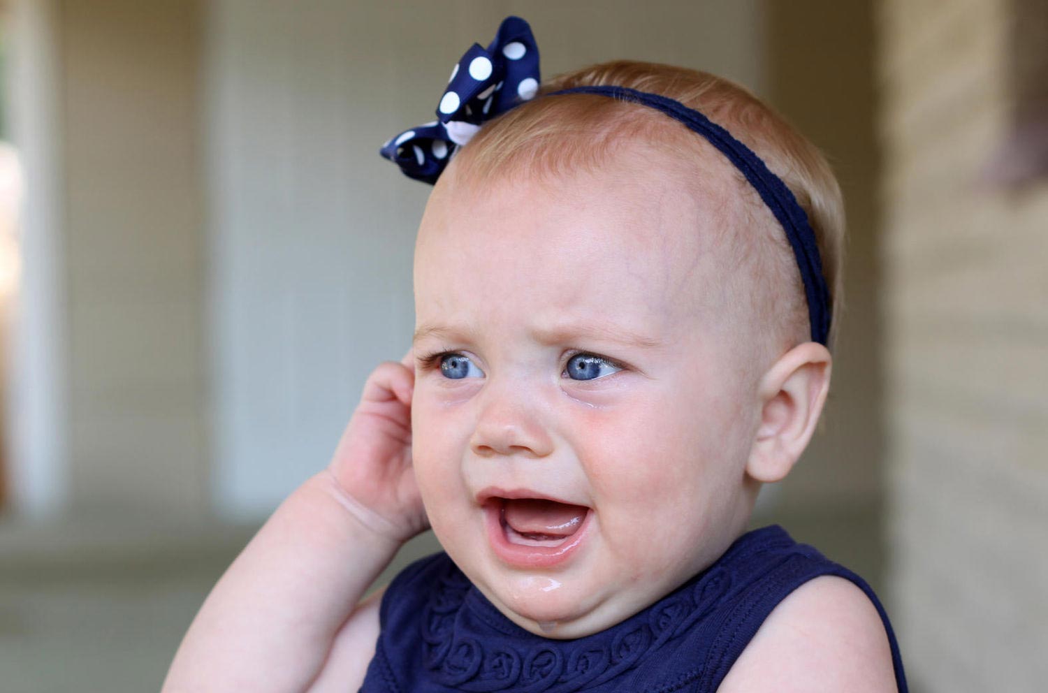 عفونت گوش در نوزاد هشت ماهه

