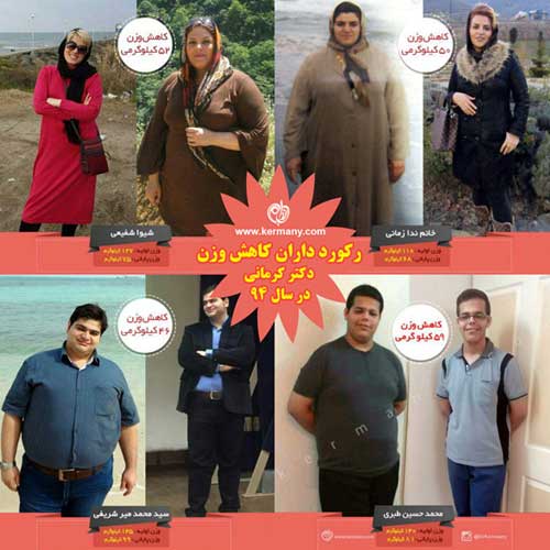 عکس نمونه رژیم دکتر کرمانی برای 70 کیلو
