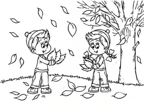 عکس نقاشی کودکانه از فصل پاییز
