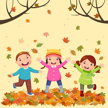تصاویر فصل پاییز کودکانه
