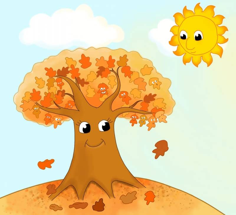 نقاشی کودکانه برای فصل پاییز