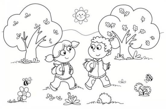 عکس نقاشی کودکانه در مورد فصل بهار