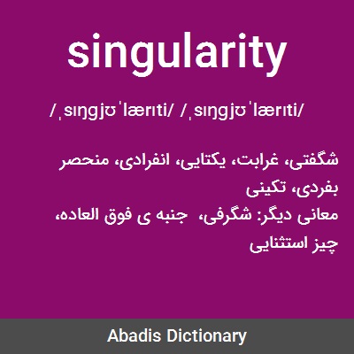 معنى كلمة singularity
