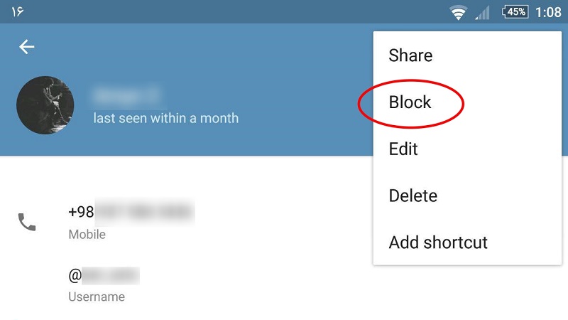 چطور خود را از بلاک تلگرام خارج کنیم
