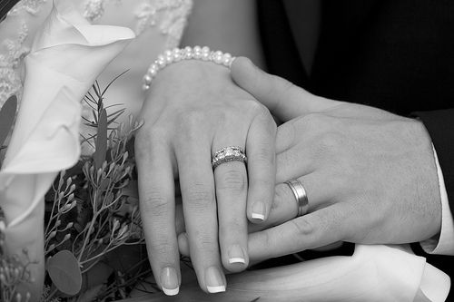عکس حلقه ی ازدواج در دست