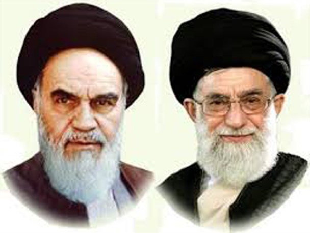 عکس رهبری و امام خمینی