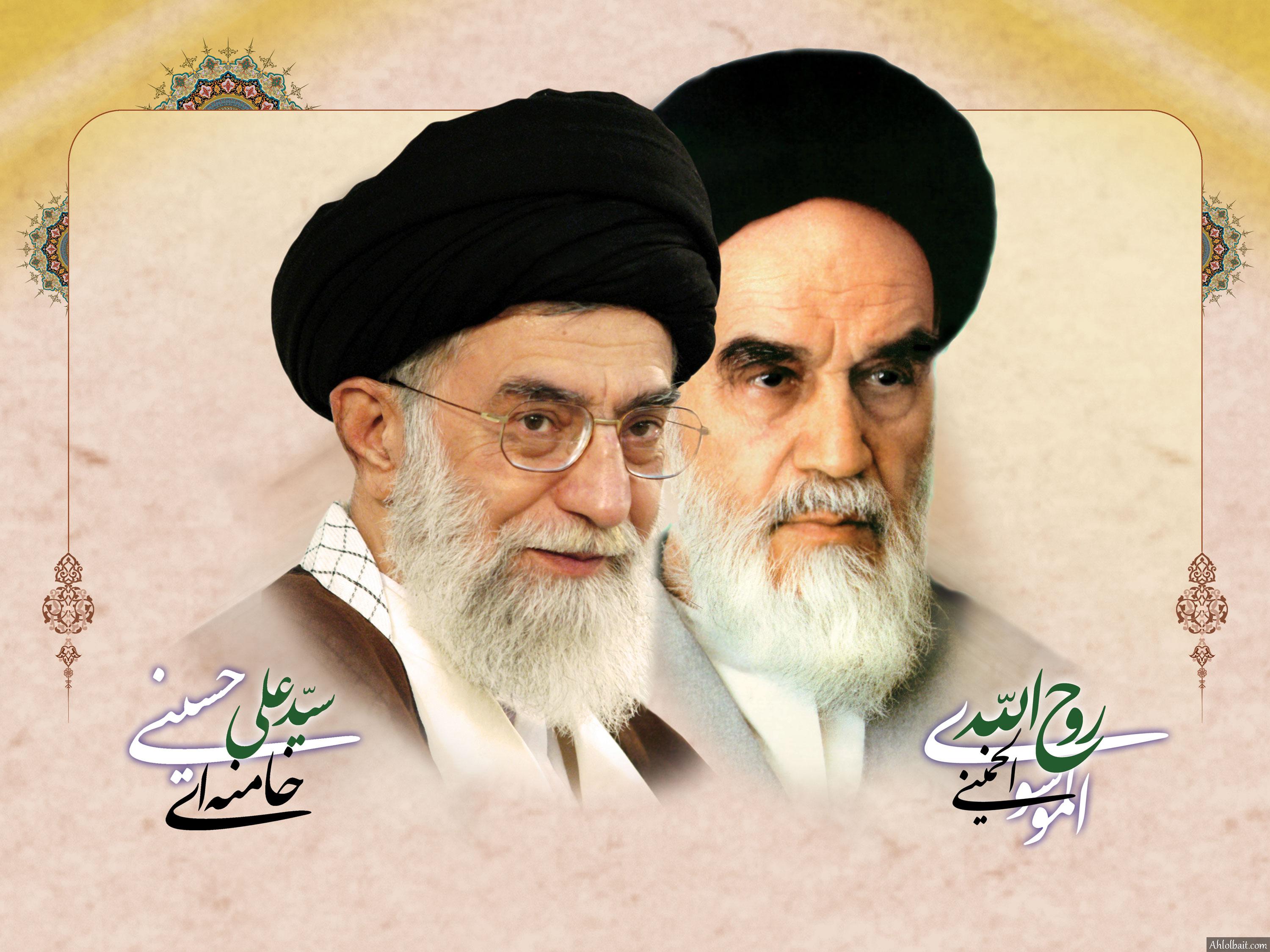 دانلود عکس رهبر و امام خمینی