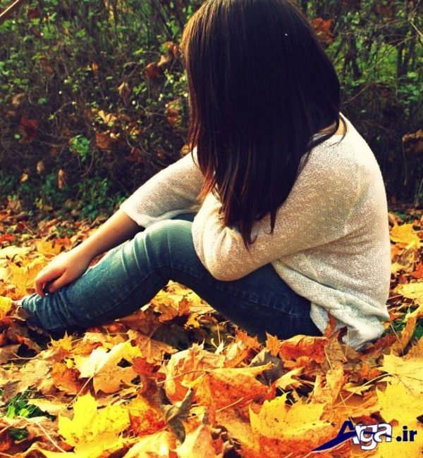 دانلود عکس دختر تنها در پاییز