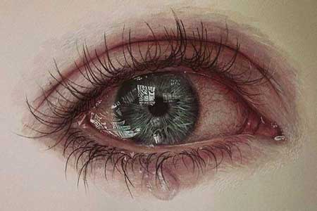 عکس چشم دختر گریون