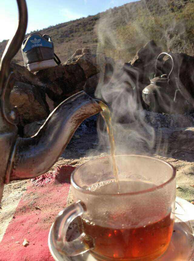 عکس یک استکان چای داغ