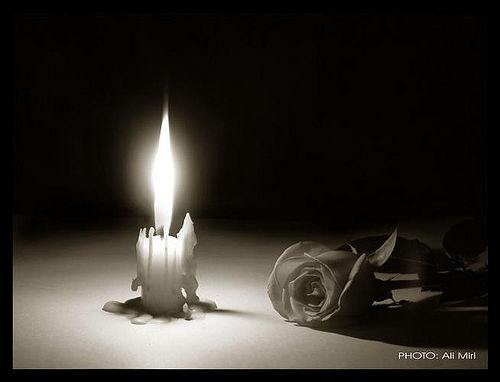 عکس شمع سیاه تسلیت