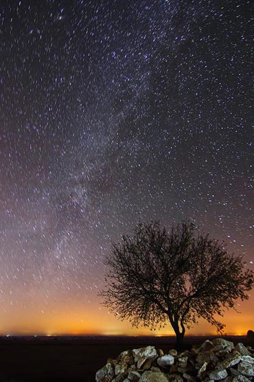 عکس آسمان در شب پر ستاره