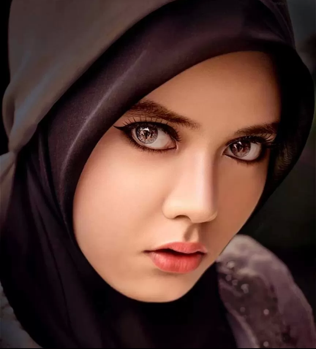 عکس صورت دختر با حجاب