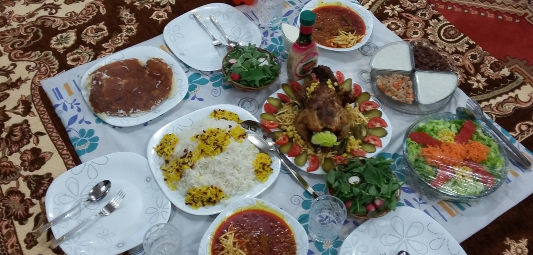 عکس سفره ناهار ایرانی