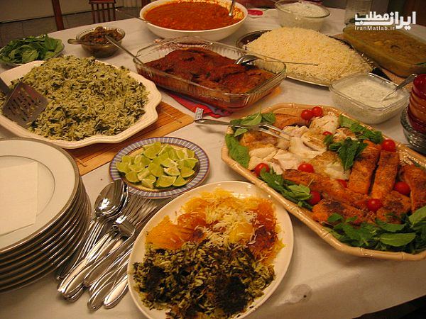 عکس سفره غذا ایرانی