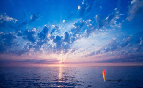 عکس طلوع آفتاب در دریا