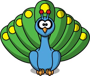عکس نقاشی طاووس کودکانه