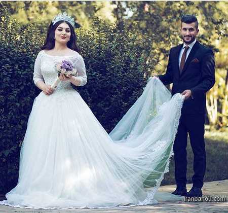 عکس عروس و داماد در باغ ایرانی