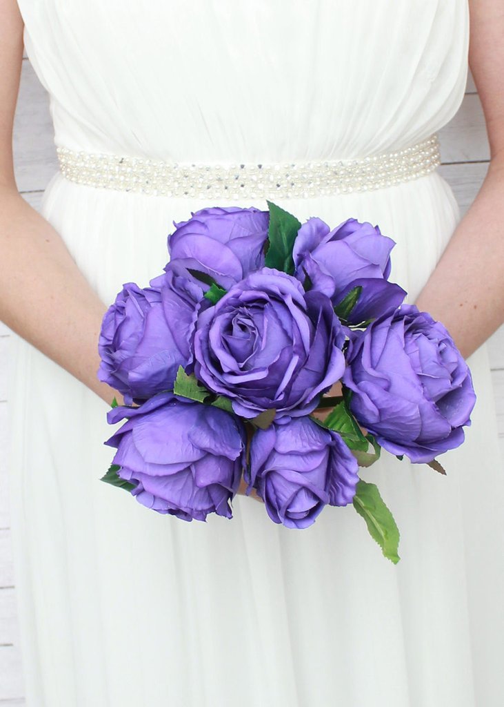 عکس دسته گل عروس رز آبی