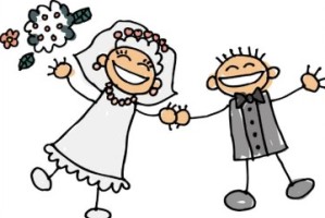 عکس کارتونی عروس و داماد