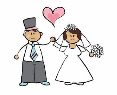 عکس متحرک عروس و داماد کارتونی