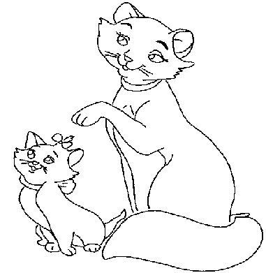 عکس کارتونی گربه های اشرافی