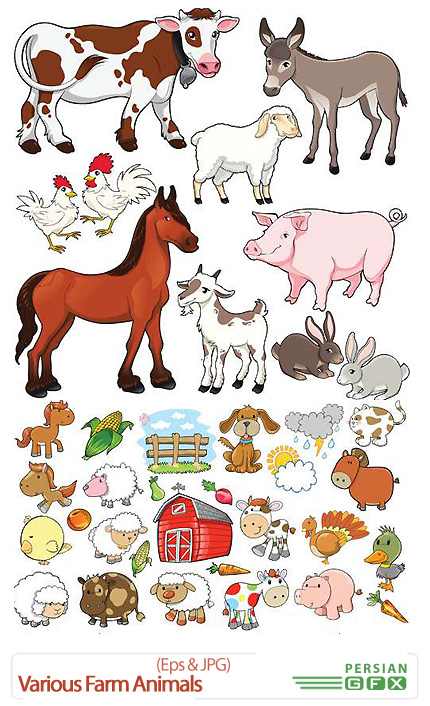عکس کارتونی حیوانات مزرعه
