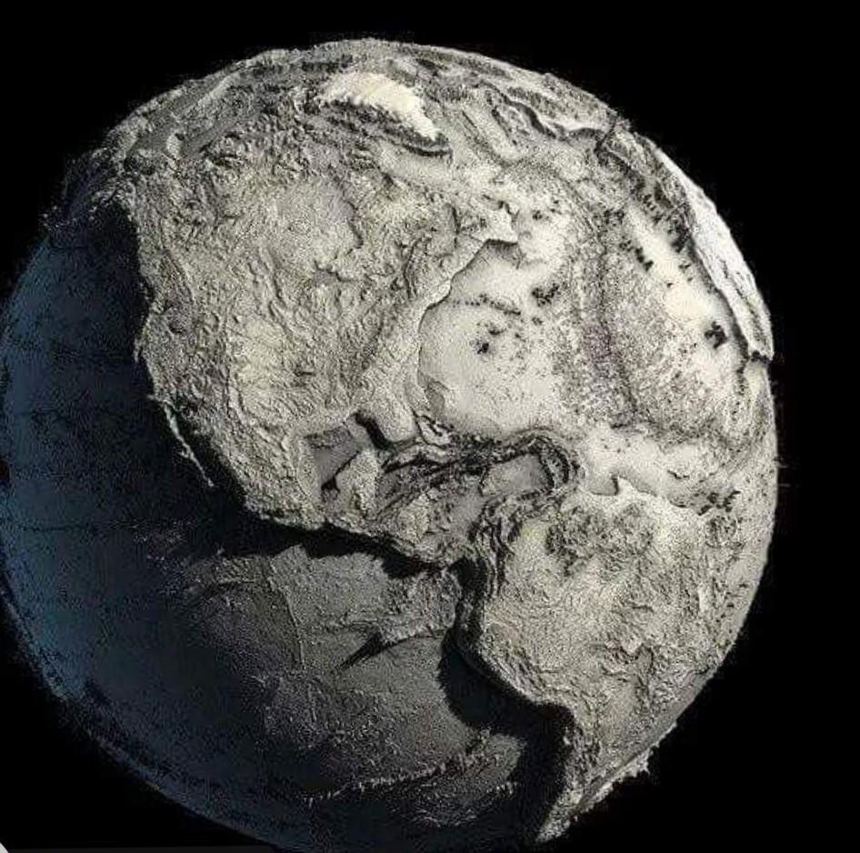 عکس کره زمین بدون آب