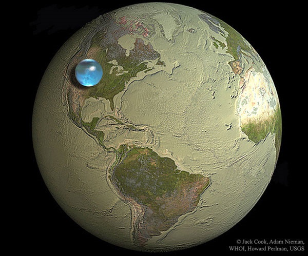 عکس کره زمین بدون آب