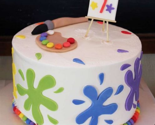 عکس کیک تولد دخترانه ساده بدون فوندانت