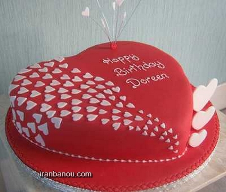 دانلود عکس کیک تولد عاشقانه قلب