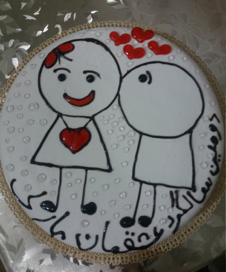 عکس کیک ساده برای سالگرد ازدواج