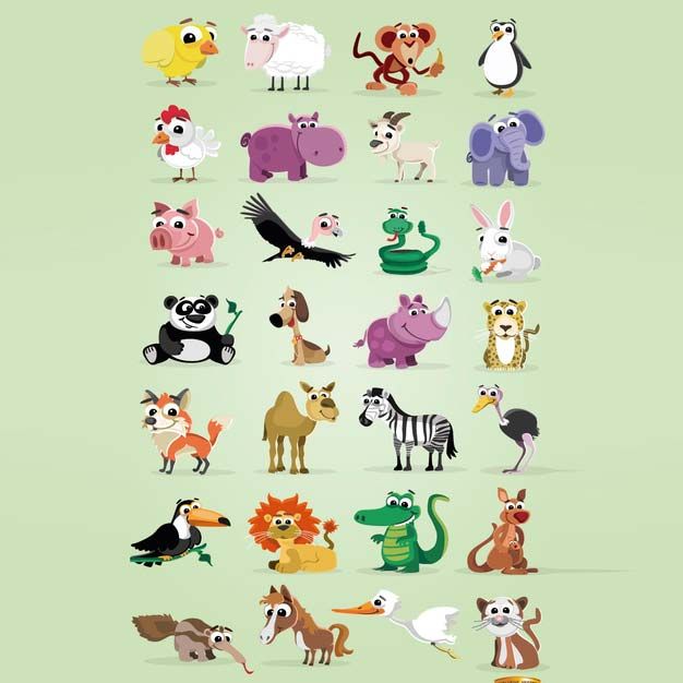 تصاویر کارتونی حیوانات وحشی