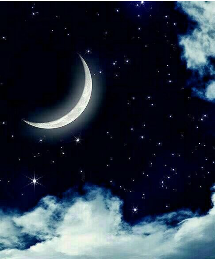 عکس ماه و ستاره در شب
