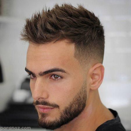 مدل موی کوتاه مردانه صورت گرد
