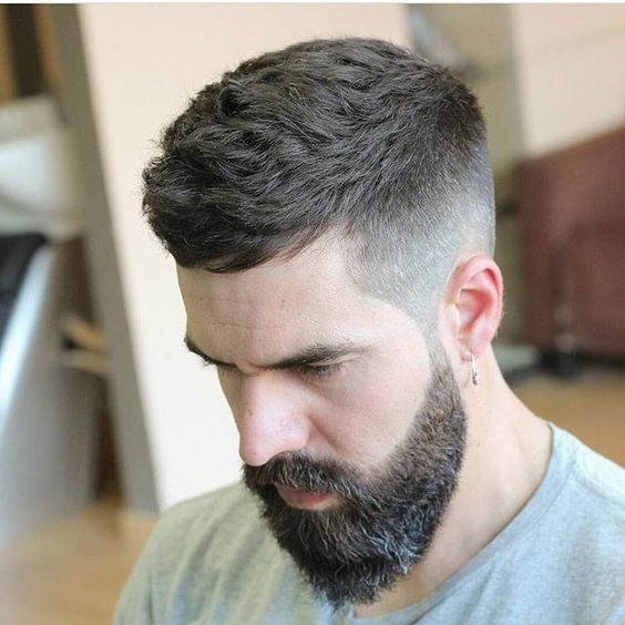 مدل مو کوتاه مردانه با ریش
