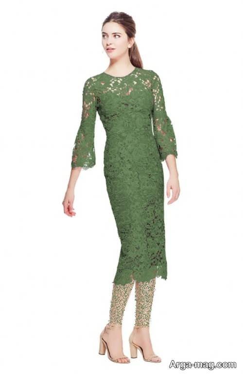 مدل لباس مجلسی گیپوری بلند
