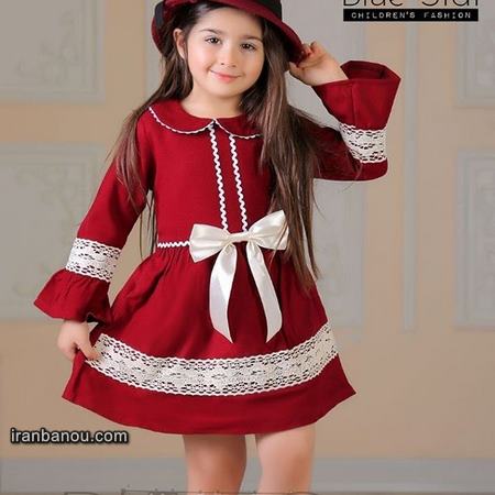 مدل لباس دخترانه بچه گانه قرمز
