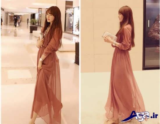مدل لباس بلند دخترانه کره ای

