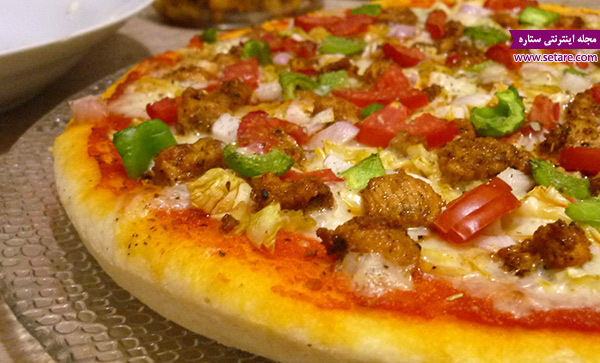 طرز تهیه پیتزا مخلوط در ماهیتابه
