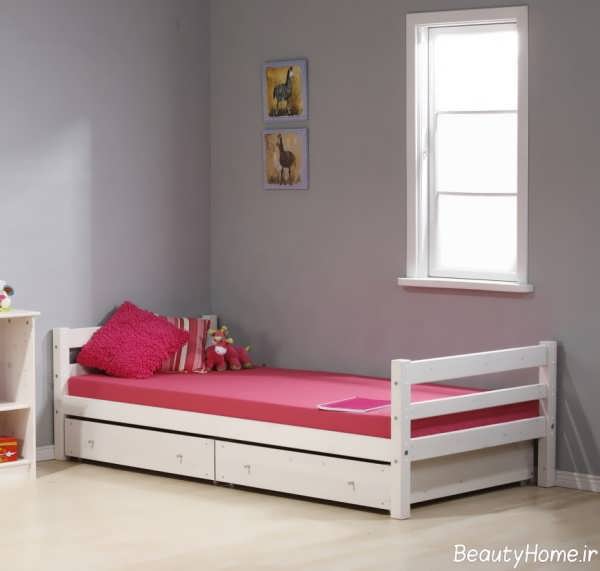مدل تخت خواب یک نفره چوبی
