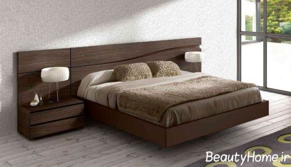 جدیدترین مدل تخت خواب دونفره چوبی
