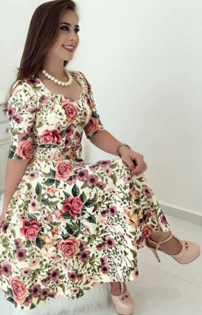 مدل لباس گلدار بلند مجلسی دخترانه شیک
