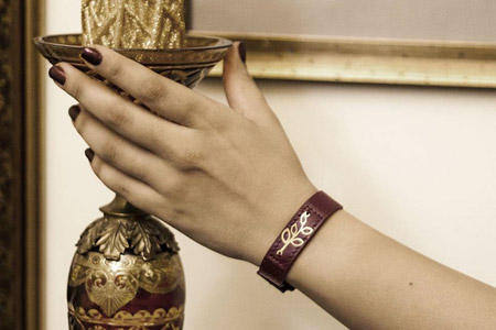 مدل دستبند چرم دخترانه طلا
