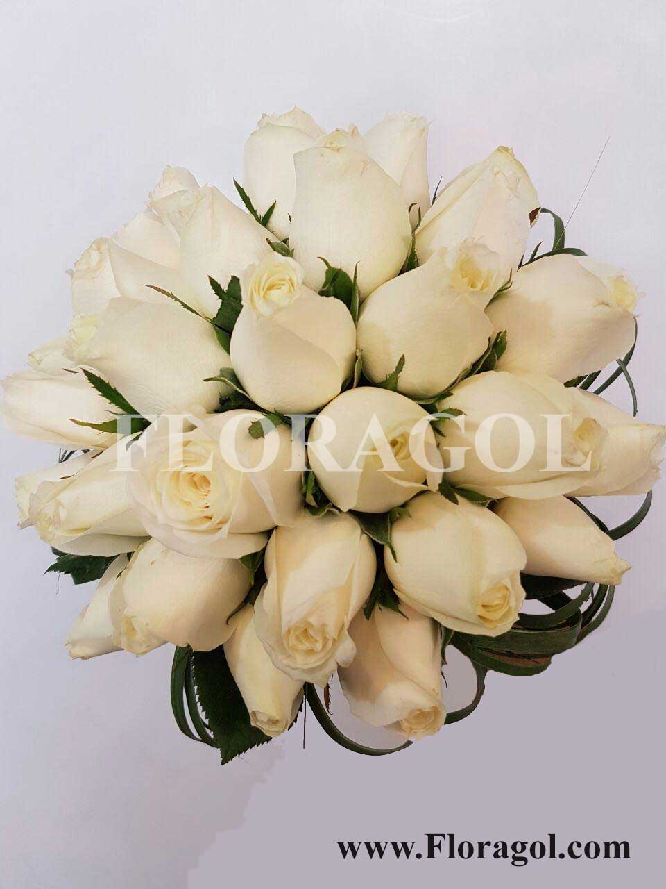 مدل دسته گل عروس با گل رز مصنوعی
