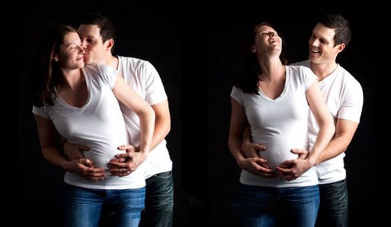 مدل ژست عکس زن بارداری

