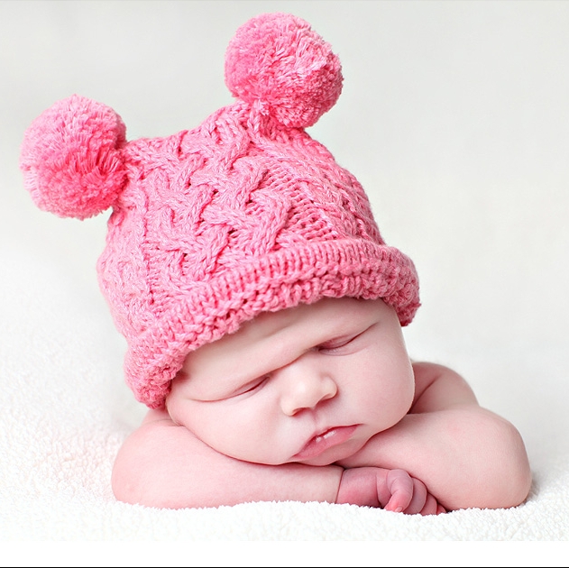 مدل کلاه بافتنی دخترانه نوزاد
