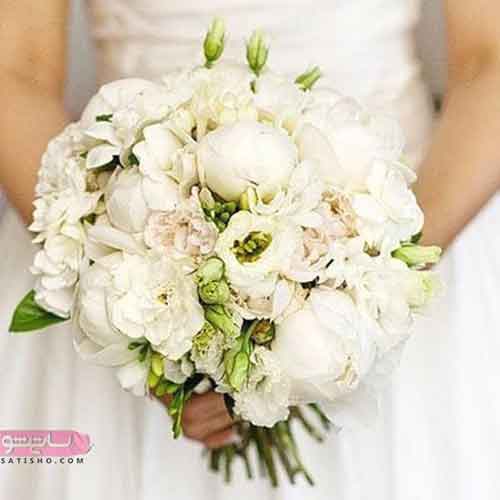 عکس از مدل دسته گل عروس سفید

