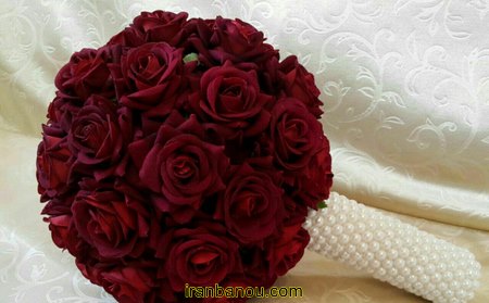 مدل گل عروس رز قرمز
