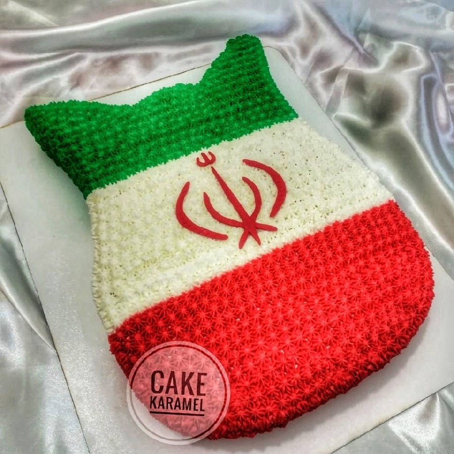 عکس کیک تولد پرچم ایران
